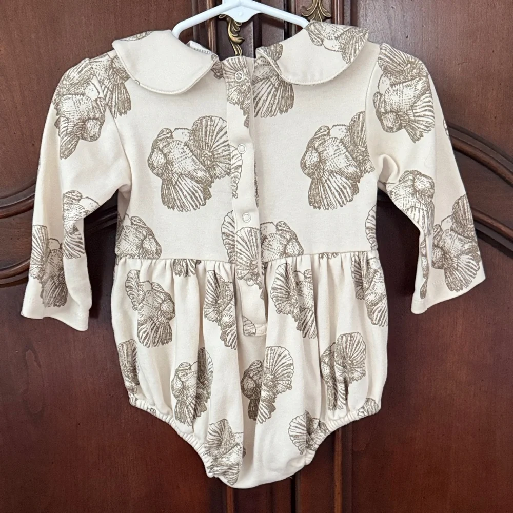 Kate Quinn Cream Turkey Bubble Romper Size 12-18M - Picture 5 of 6